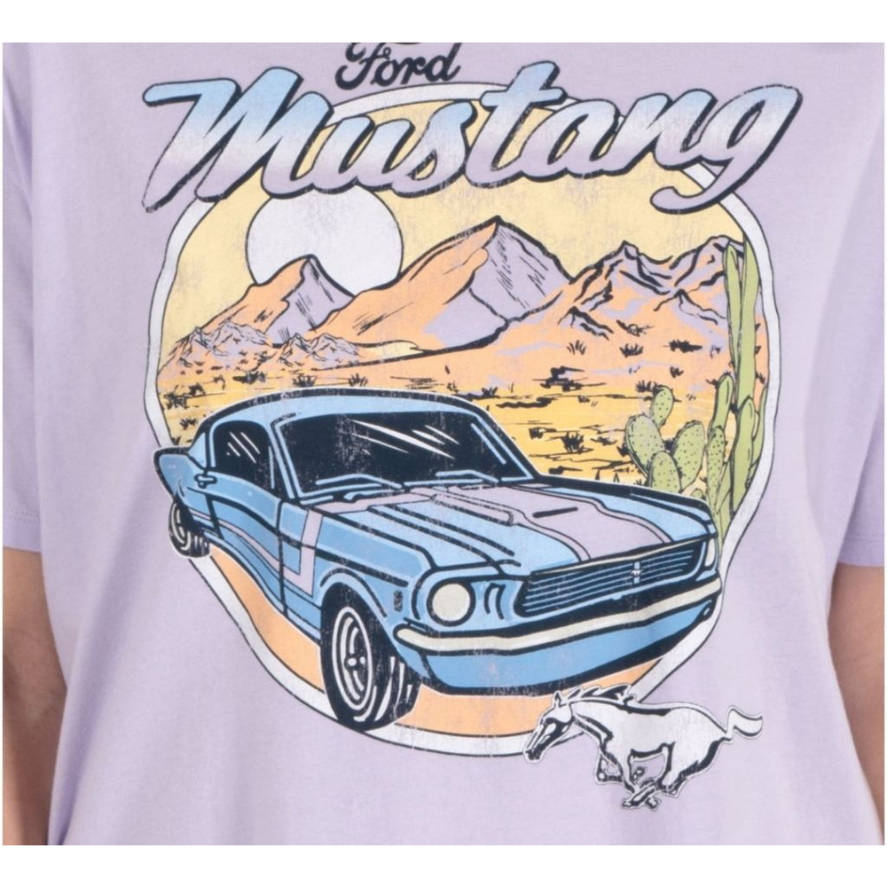 Purple Ford Mustang Graphic Short Sleeve Tee - Picture 8 of 9
